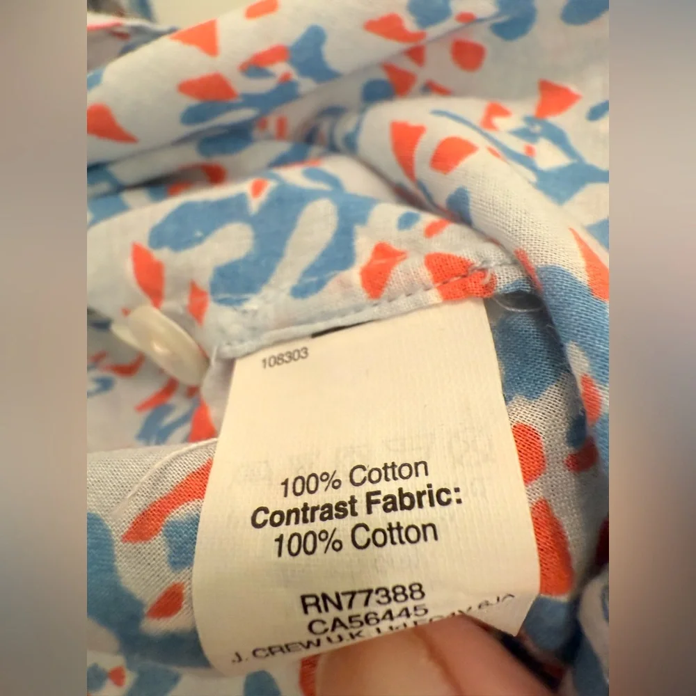 J. Crew 100% Cotton Shirt